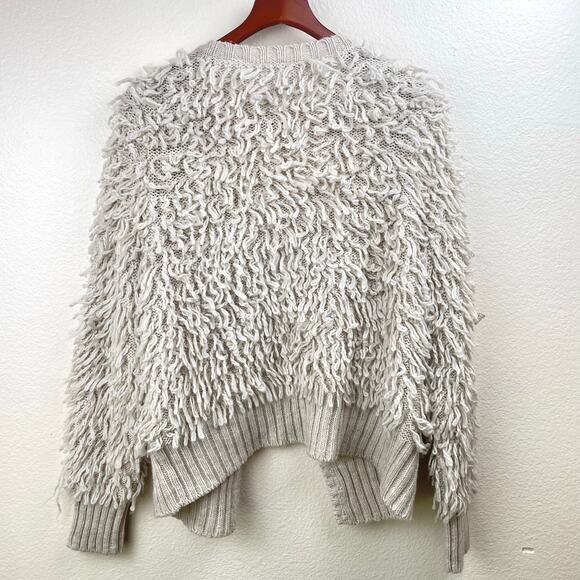 Roxy Womens Cardigan Sz M Shag Boho Festival Oversized Hippie Whimsigoth Witchy - Picture 2 of 8